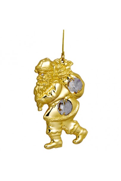 24K GOLD PLATED SANTA CLAUSE HANGING 